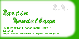 martin mandelbaum business card
